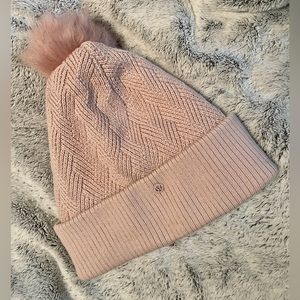 Lululemon Fleece Lined Hat Pink OS